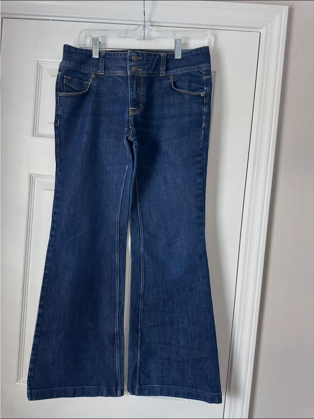 Lands' End Deep Indigo Flare Jeans